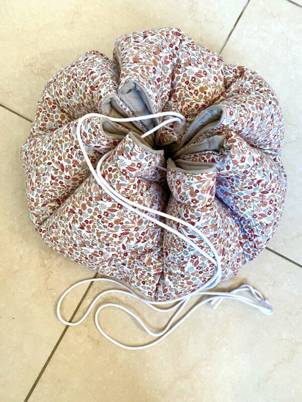 sac tapis de jeu fleuri