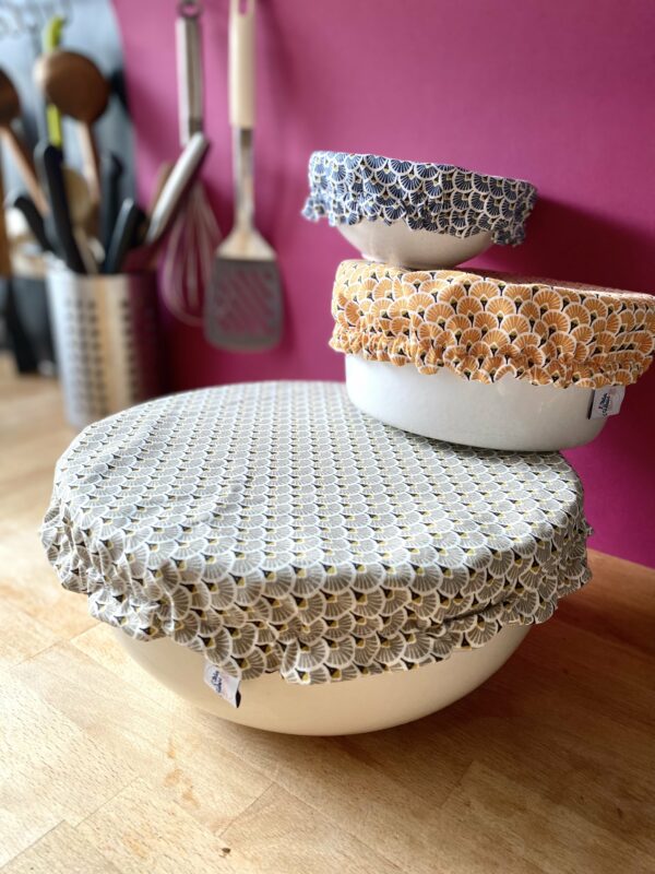 lot de 3 couvre plats en tissu