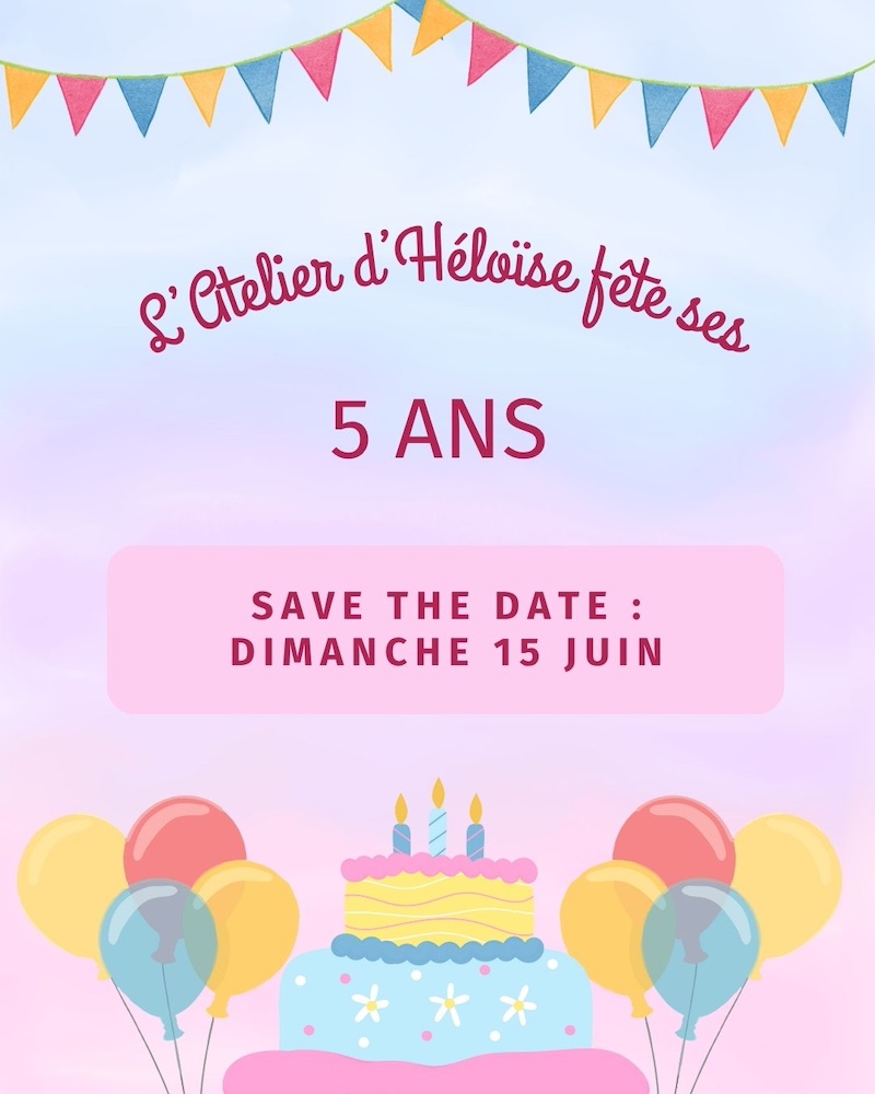 Visuel 5 ans de L'Atelier d'Héloïse
