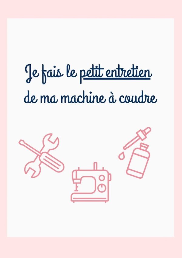 Visuel atelier entretien de machine à coudre