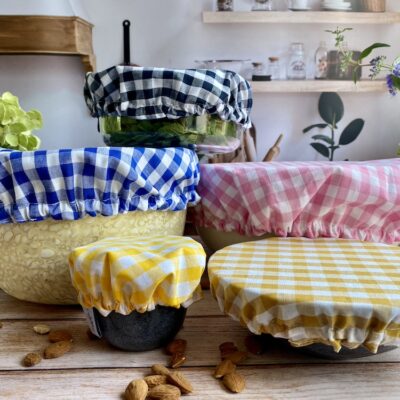 5 recouvre plats vichy