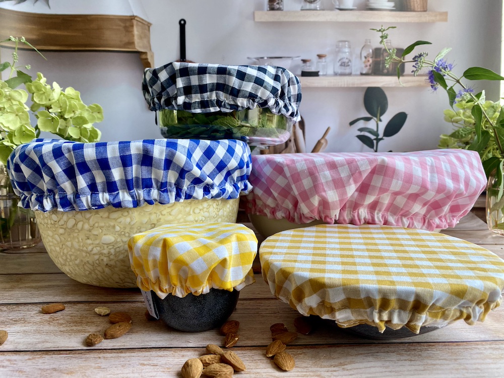 5 recouvre plats vichy